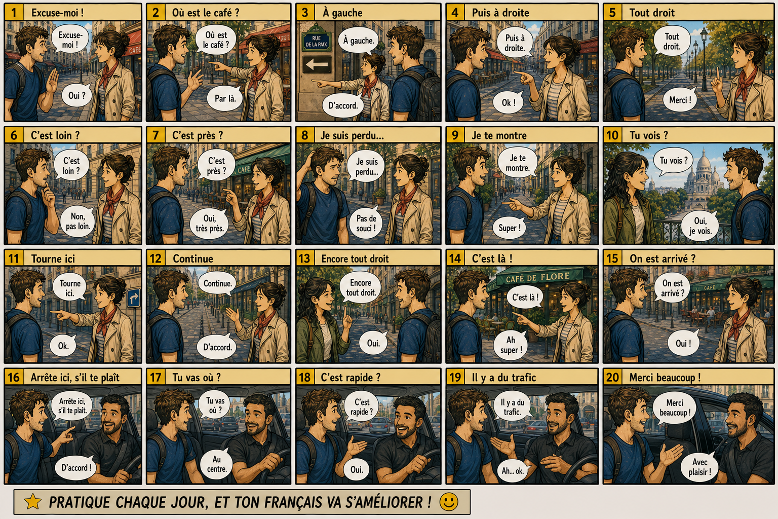 Comic preview about French directions.